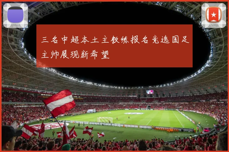 三名中超本土主教练报名竞选国足主帅展现新希望